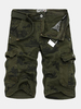 Mens Camo Cargo Loose Shorts Large Multi Pockets Cotton Short Pants