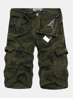 Mens Camo Cargo Loose Shorts Large Multi Pockets Cotton Short Pants
