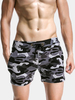 Mens Camo Home Shorts Breathable Elastic Waist Drawstring Casual Sports Shorts