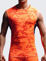 Mens Camouflage Printing Fitness Training Sleeveless Vest Basketball Running Sports Tank Tops