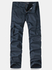 Mens Cargo Pants Brief Style Solid Color Loose Fit Outdoor Spring Fall Trouser