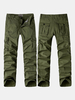 Mens Cargo Pants Multi-pocket Solid Color Loose Fit Outdoor Spring Fall Trouser