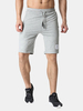 Mens Casual Athletic Sport Wear Zippered Pockets Elastic Waist Drawstring Breathable Cotton Shorts