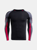 Mens Casual Contrast Color Printing Fitness Tight T-shirt Breathable Training Tops