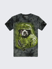 Mens Casual Funny 3D Printing Soldiers Dog With Gun Short-sleeve T-shirt