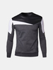 Mens Casual Pullover Fashion O-neck Splicing Sweatshirt Slim Fit Sweatshirt