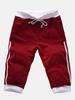 Mens Casual Running Drawstring Overknee Slim Fit Sports Cotton Pants