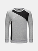 Mens Casual Sweatshirt Stitching Color O-neck Slim Fit Long Sleeve Tops