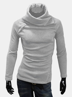 Mens Casual Tops Fashion Special Design Collar Slim Fit Sweatshirt