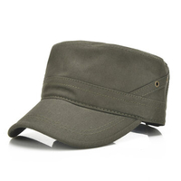 Mens Cotton Breathable Flat Baseball Hat Outdoor Sport Visor Military Training Cap Adjustable