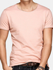 Mens Cotton Breathable Solid Color Basic Home Wear O-neck Short Sleeve Casual T-shirt
