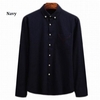 Mens Cotton Linen Solid Color Slim Fit Plus Size Casual Turn Down Collar Long Sleeved Shirts