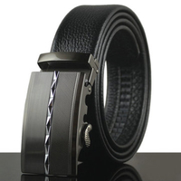 Mens Diamond Business First Layer Of Cowhide Leather Belt Automatic Buckle Strap Masculino Cinturone