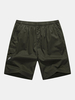 Mens Elastic Waist Drawstring Pocket Jogging Casual Cotton Sports Shorts