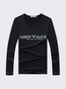 Mens Fall Winter 5 Colors Base Tee Printing Round Neck Casual Long Sleeve T-shirts