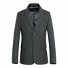 Mens Fall Winter Casual Business Woolen Suit Slim Fit Soft Cashmere Tweed Blazer