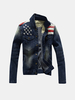 Mens Fall Winter Denim Shirt Stitching Fashion Slim Fit Turndown collar Jacket