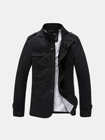 Mens Fall Winter Fashion Brief Style Outwear Large Size Casual Cotton Jacket