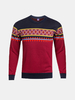 Mens Fall Winter Knitting Sweater Thick Warm Stripes Pattern Long Sleeve Tops