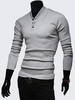 Mens Fall Winter Slim Fit V-neck Long Sleeve Knitted T-shirt