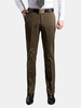 Mens Fall Winter Thick Cotton Trousers Comfort High Waist Straight Leg Casual Pants