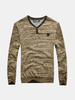 Mens Fall Winter Warm V-neck Long Sleeve Pullovers Casual Knitted Sweater