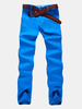 Mens Fashion Elastic Tight Pants Casual Slim Fit pencil Cotton Pants 10 Colors