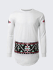 Mens Fashion Enthic Pattern Printing O-neck Long sleeve Casual Cotton T-shirts