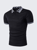 Mens Fashion Front Pocket Polo Shirt Totem Printing Short Sleeve Spring Summer Casual Tops