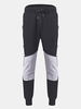 Mens Fashion Sport Pants Elastic Waist Drawstring Fleece Lined Stitching Color Casual Sportwear
