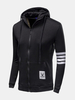 Mens Fashion Sports Hoodies Casual Zipper Hooded Jackets Sweatshirt