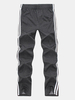 Mens Fashion Stripe Fitness Long Pants Straight Leg Casual Gym Running Sweatpants