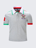Mens Fashion Summer Casual Stitching Color Printing Polo Shirt Short Sleeve T-shirt