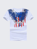 Mens Fashion Summer Thin Skull Printed Short Sleeves Casual Cotton Blend T-shirt