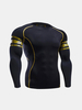 Mens Fitness Training Tight Sport T-shirt Elastic Quick-drying Long Sleeve Sport Tops
