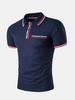 Mens Front Pocket Polo Shirt Short Sleeve Spring Summer Casual Tops