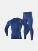 Mens Gym Bodybuilding Tights Sports Solid Color Quick-dry Sportwear Suit