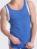 Mens Gym Quick-drying Breathable Mesh Sport Sleeveless Elastic Vest Tank Tops