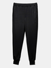 Mens Harem Pants Elastic Waist Drawstring Black Solid Color Casual Sportwear
