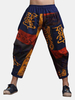 Mens Harem Rock Panting Loose Casual Cotton Flax Ninth Pants
