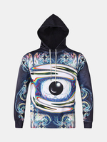Mens Hoodies Original 3D Fantasy Eye Printing Fashion Casual Sport Hooded Tops