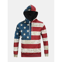 Mens Hoodies Original Flag Printing Fashion Casual Sport Hooded Tops