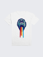 Mens Innovative King Kong Emoji Rainbow Printing Top Tees Casual Short Sleeve T-shirts