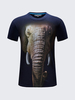 Mens Large Size Summer T-shirts Cool 3D Elephant Printing Short Sleeve Cotton Top Tees