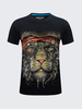 Mens Large Size Summer T-shirts Cool 3D Lion King Printing Short Sleeve Cotton Top Tees