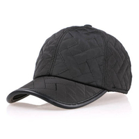 Mens Leisure Grid Earmuffs Warm Thicken Baseball Hats
