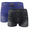 Mens Modal Boxer Cotton Jean Boxers Underwear Sports Shorts