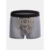 Mens Modal Funny 3D Animals Pattern Underwears U Convex Pouch Soft Breathable Boxers