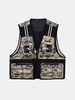 Mens Mult-pocket Breathable Mesh Waistcoast Quick Dry Outdoor Fishing Sleeveless Vests