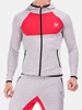 Mens Muscle Hoodies Solid Color Zipper Hood Fashion Casual Sport Hooded Tops